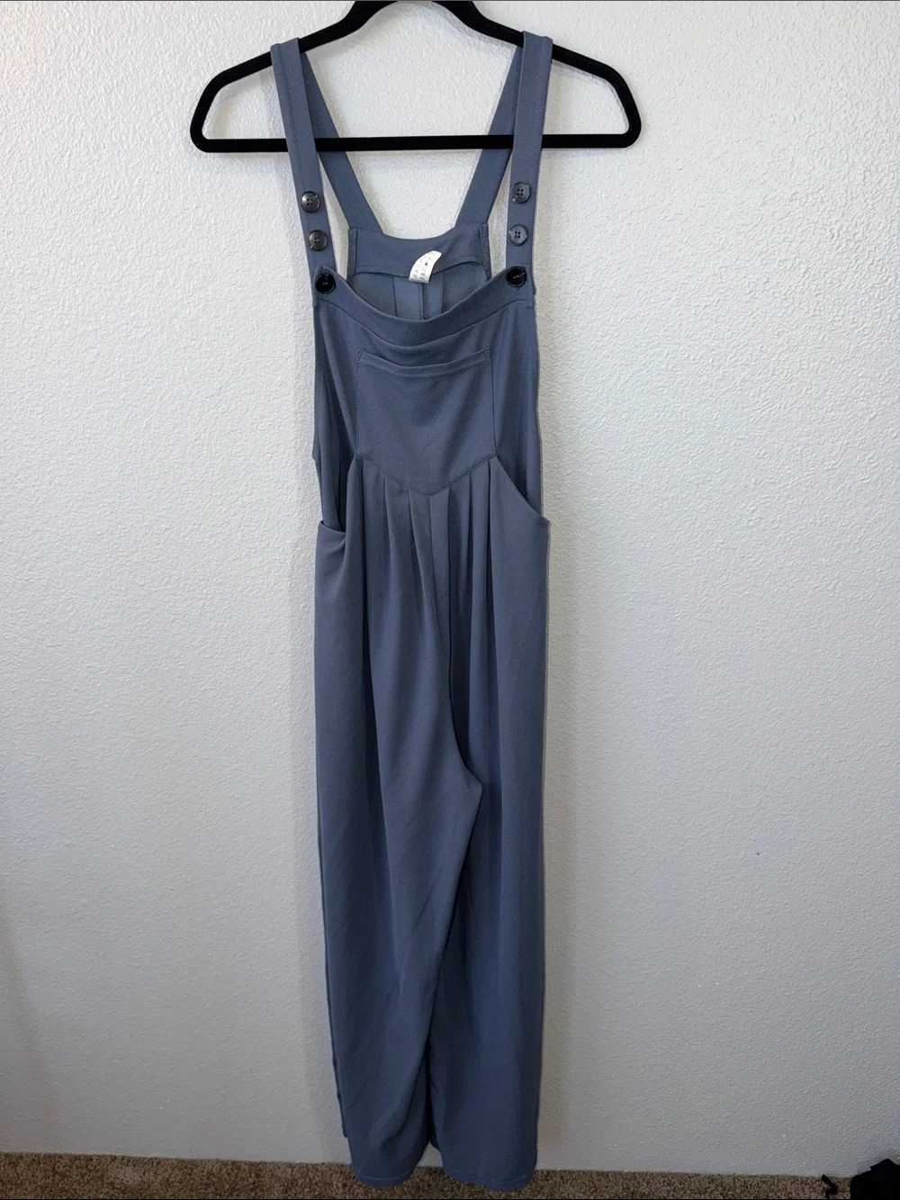 Halara Blue Wide-Leg Jumpsuit with Adjustable Straps - Picture 4 of 12